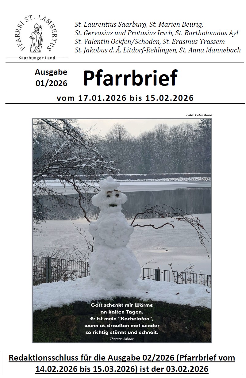 Deckblatt Pfarrbrief 01/2026