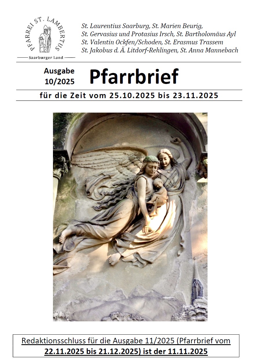 Deckblatt Pfarrbrief 10/2025