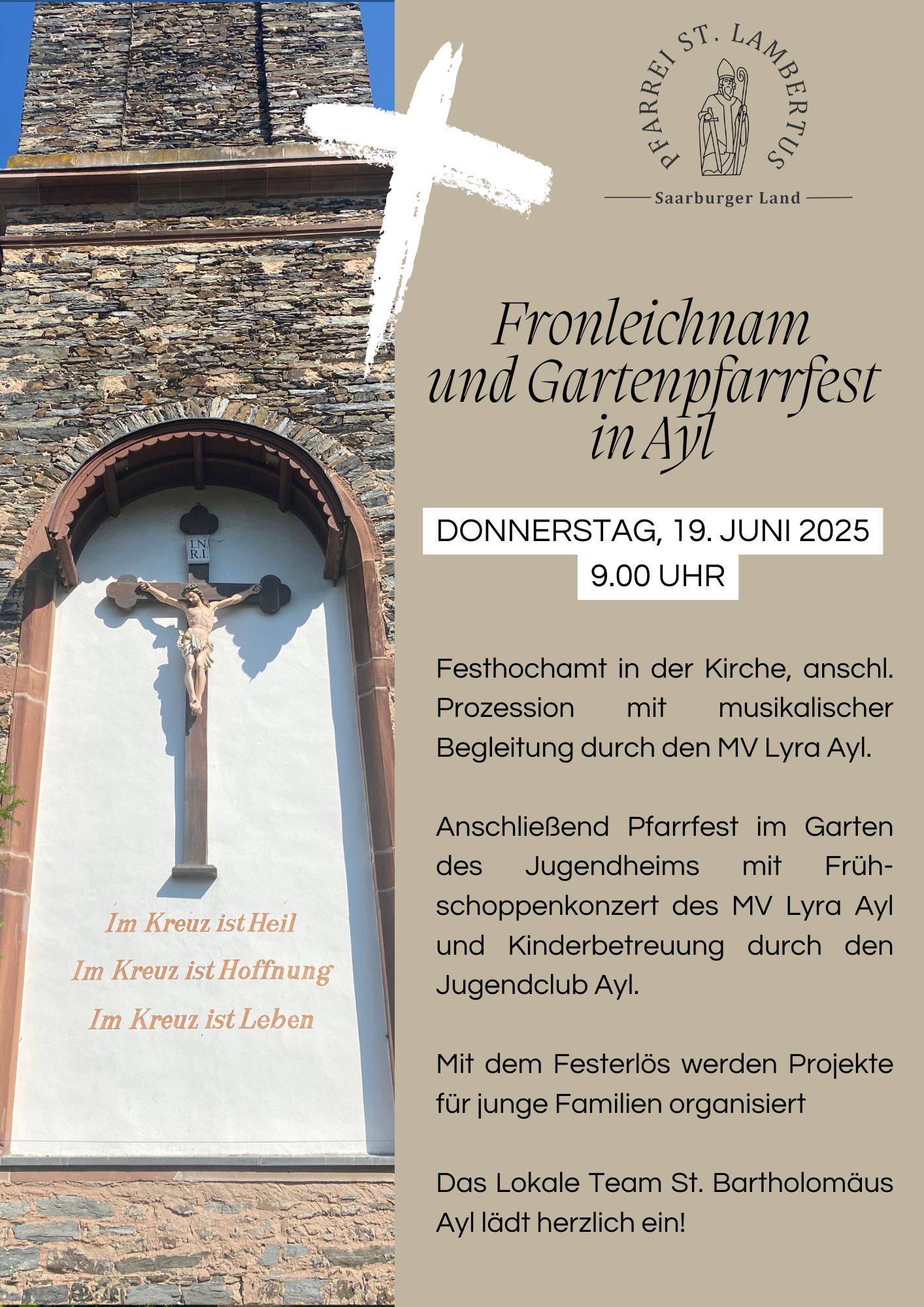 Fronleichnam und Gartenpfarrfest Ayl