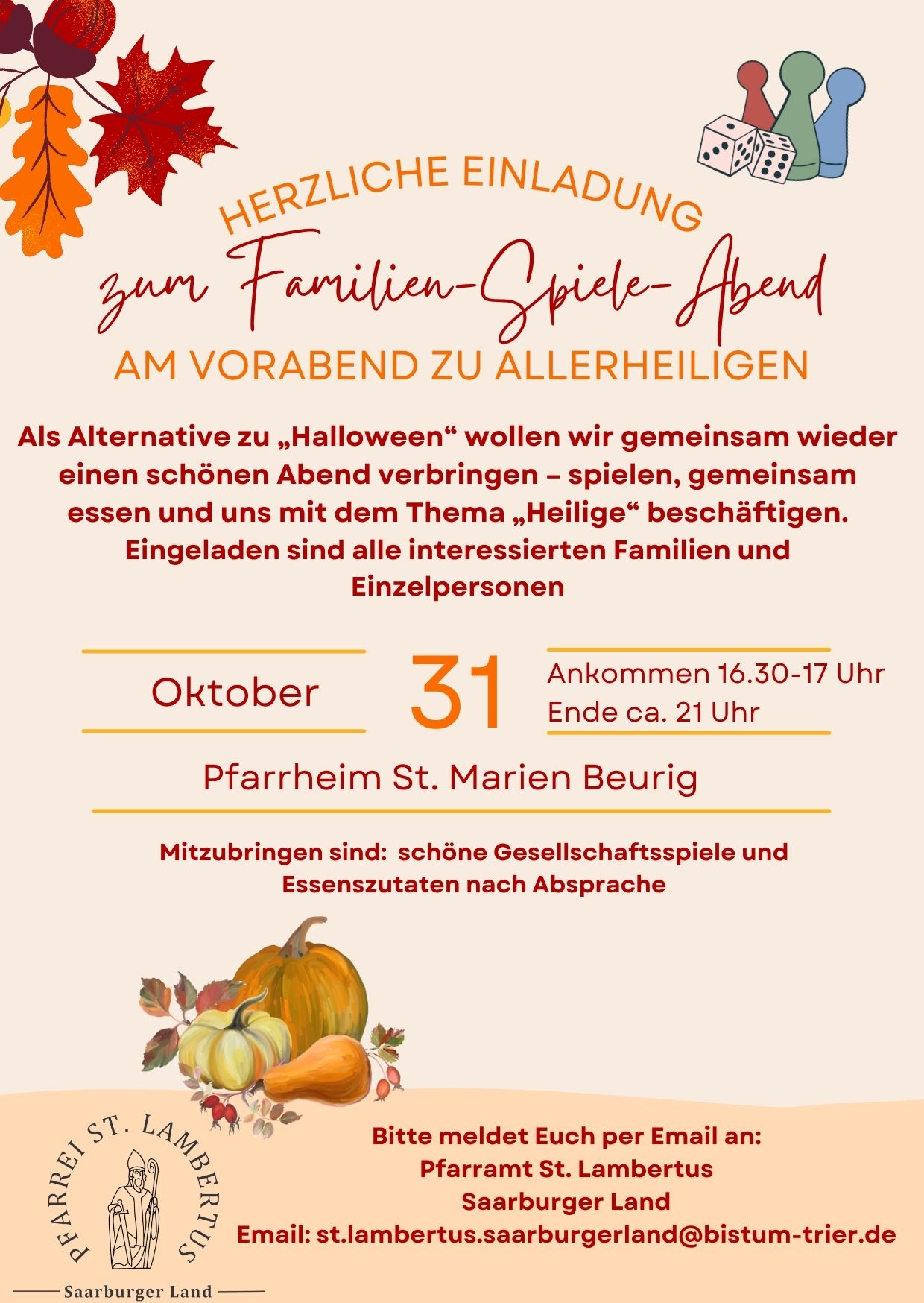 Spieleabend Halloween 2026 Familien-Spiele-Abend