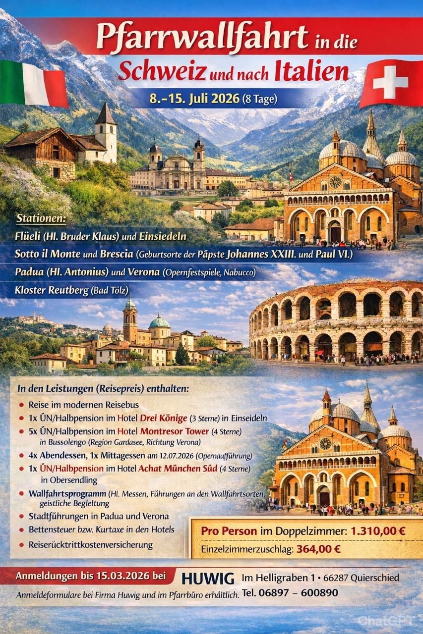 Pfarrwallfahrt 2026 (c) Firma Huwig Pfarrwallfahrt 2026